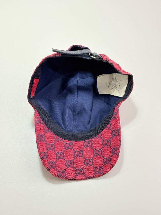 GUCCI古馳雙G老花滿LOGO棒球帽 S碼-3