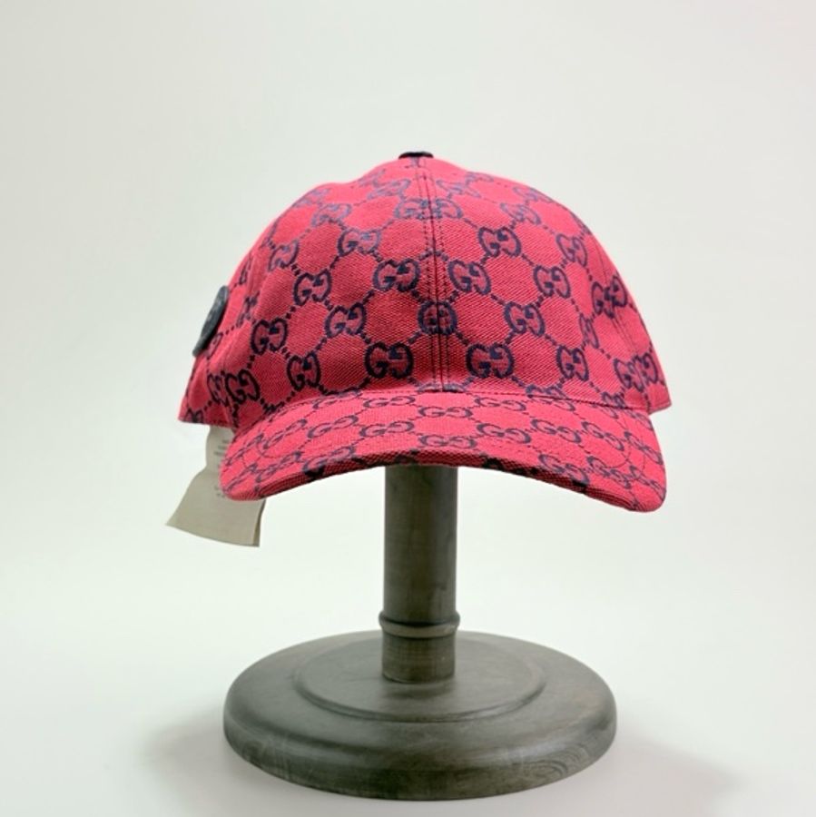 GUCCI古馳雙G老花滿LOGO棒球帽 S碼-7