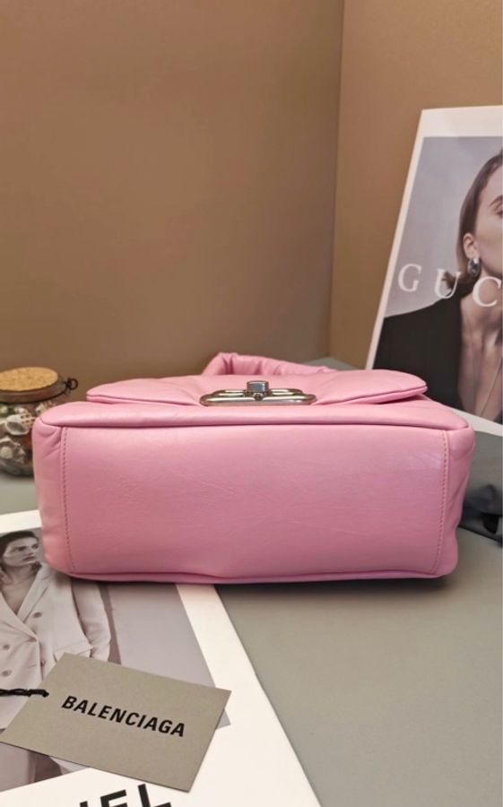 💗 BALENCIAGA Monaco 粉色手提肩背包-9