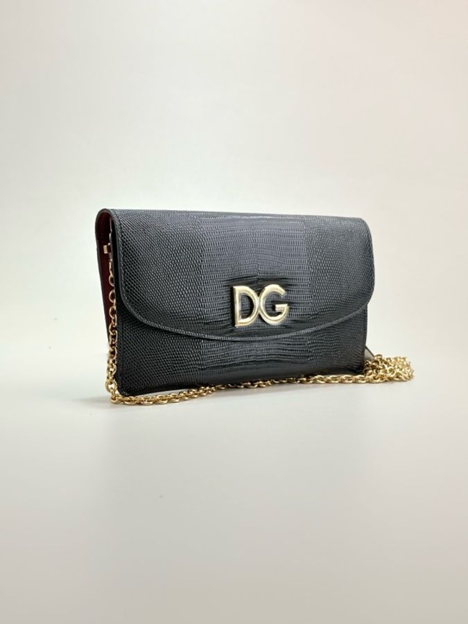 DOLCE&GABBANA杜嘉班納黑金鍊條單肩包 斜挎包-0