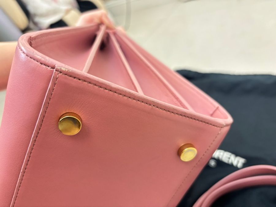 saint Laurent YSL sac de bag風琴包 玫瑰乾燥粉色-7
