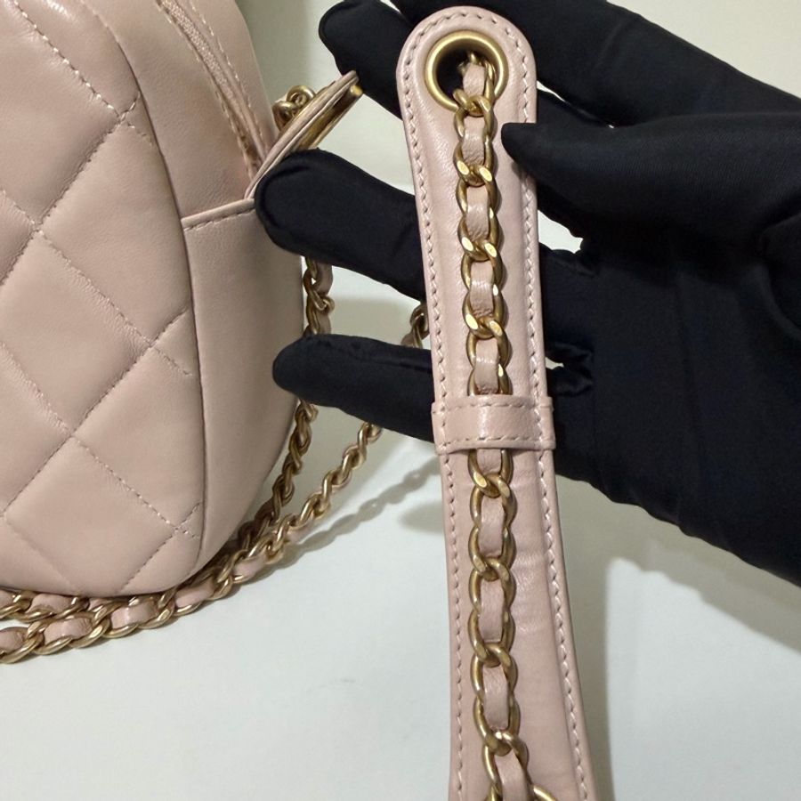 ✨Chanel 櫻花粉相機包 98新💕-13