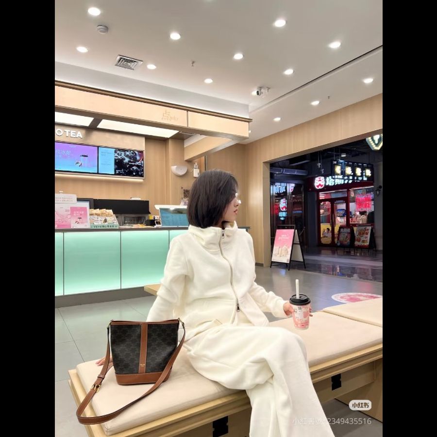 Celine賽琳凱旋門老花水桶包中號98新✨️-1