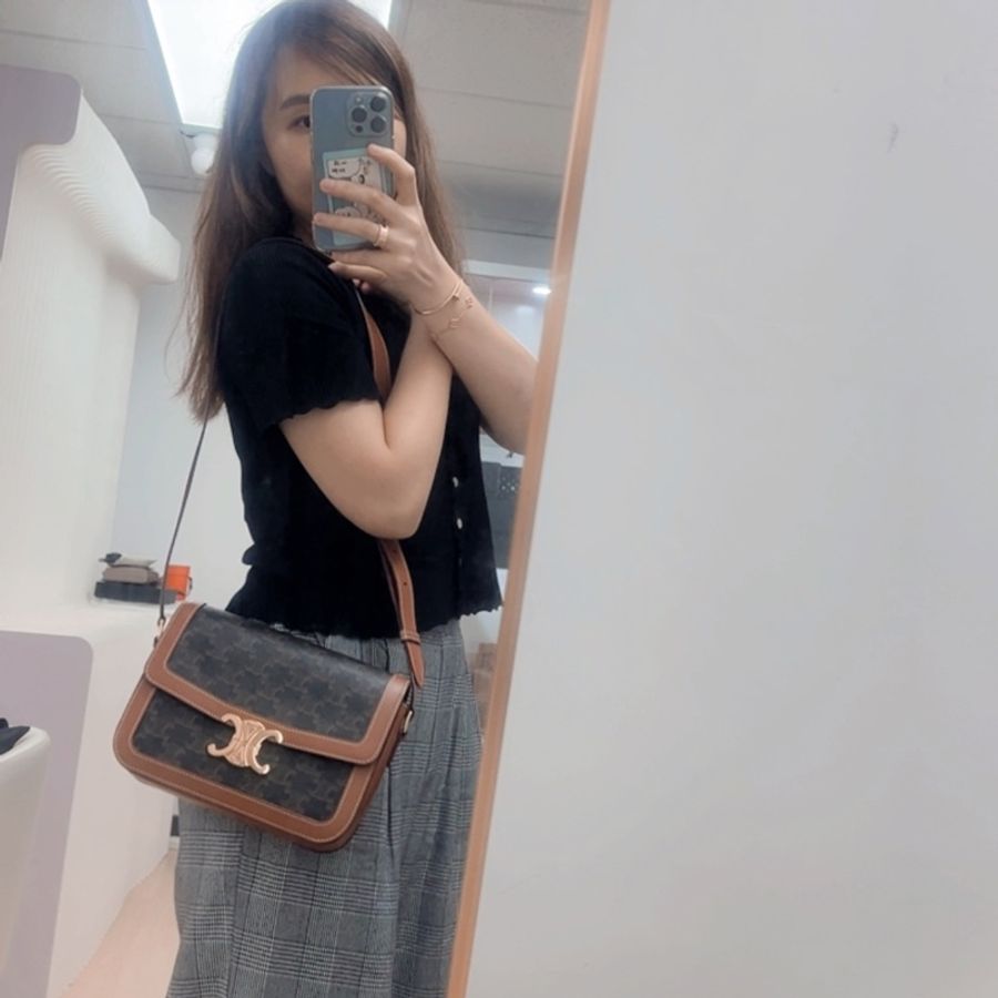 Celine triomphe 凱旋門郵差包/豆腐包-18