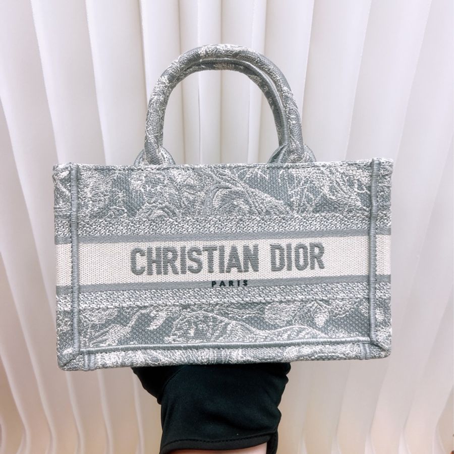 全新 Dior book tote 迷你灰色動物園托特-1