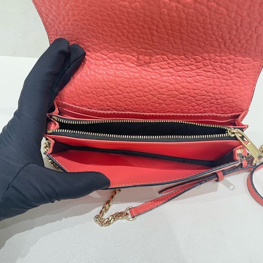 Burberry博柏利粉色woc斜挎包-6
