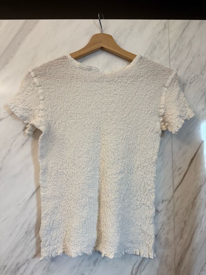 三宅一生 me ISSEY MIYAKE 白色經典花椰上衣-1