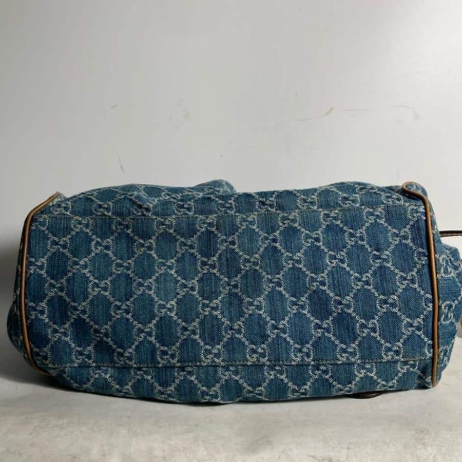 GUCCI 古馳 藍色牛仔布 單寧布 Sukey 兩用包 223974-11