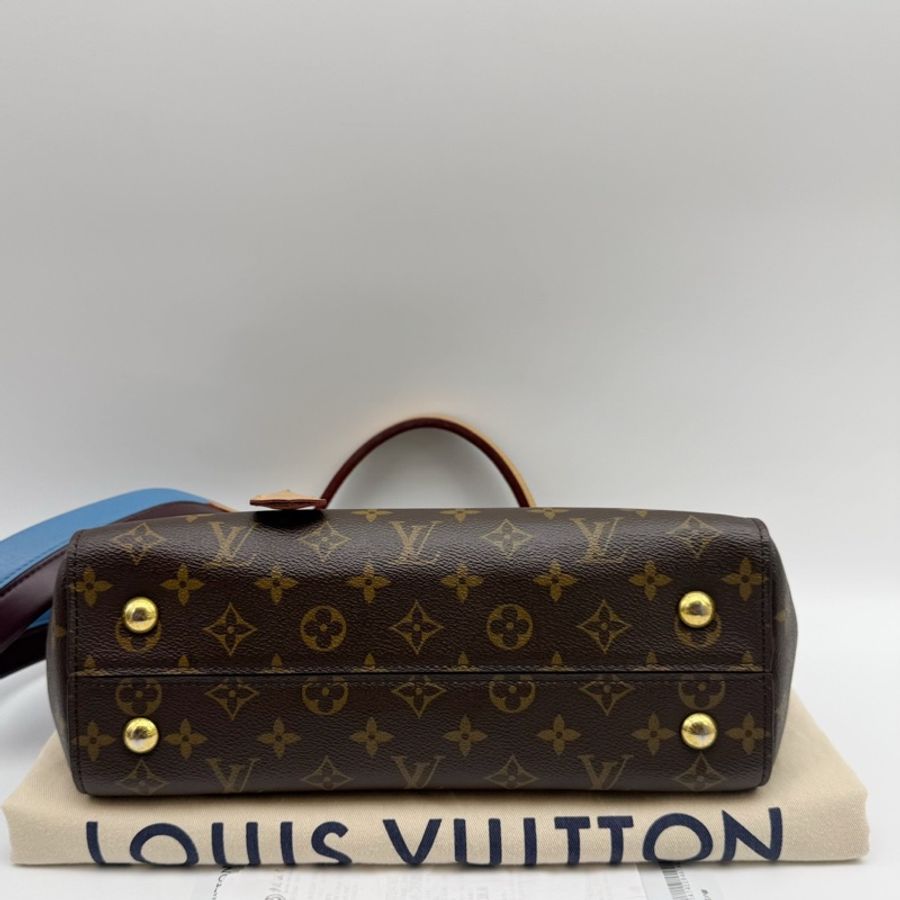 Louis Vuitton路易威登老花Cluny中號克魯尼 彩虹寬肩帶 手提單肩包 尺寸30x23CM 附件:防塵袋-4