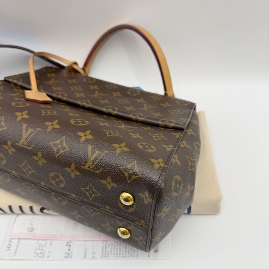 Louis Vuitton路易威登老花Cluny中號克魯尼 彩虹寬肩帶 手提單肩包 尺寸30x23CM 附件:防塵袋-6