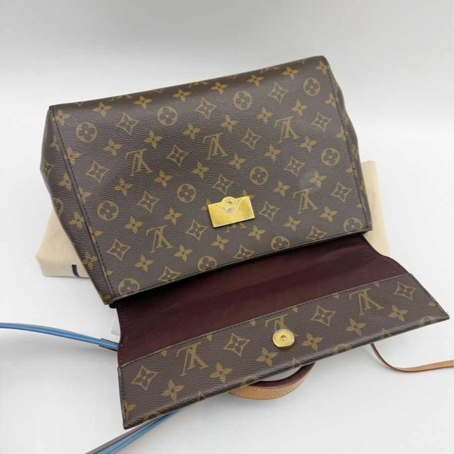 Louis Vuitton路易威登老花Cluny中號克魯尼 彩虹寬肩帶 手提單肩包 尺寸30x23CM 附件:防塵袋-7
