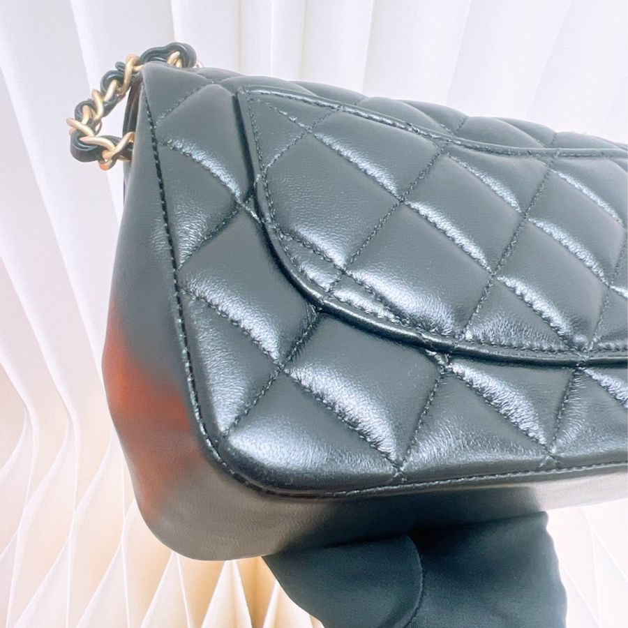 Chanel 珍珠鏈條方胖子/翻蓋包-7