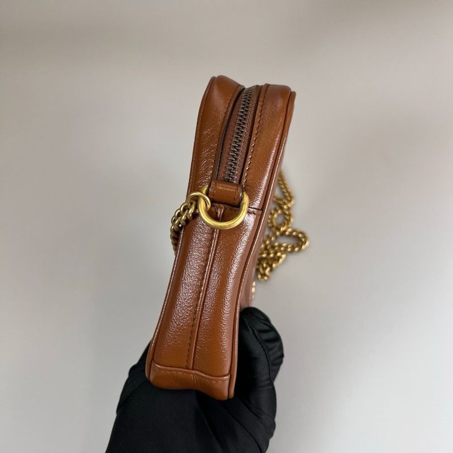 GUCCI 598597焦糖MARMONT手機包-3
