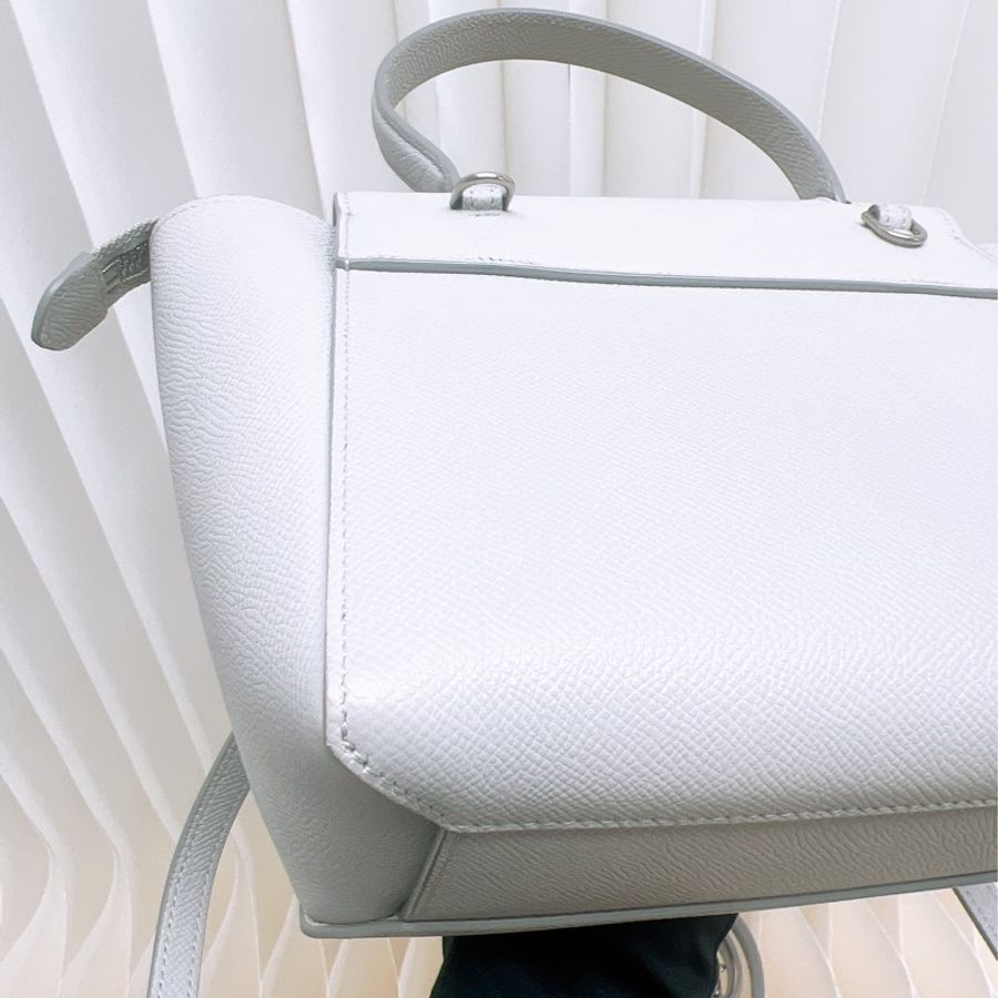 Celine belt nano 淺灰色銀扣鯰魚包-8