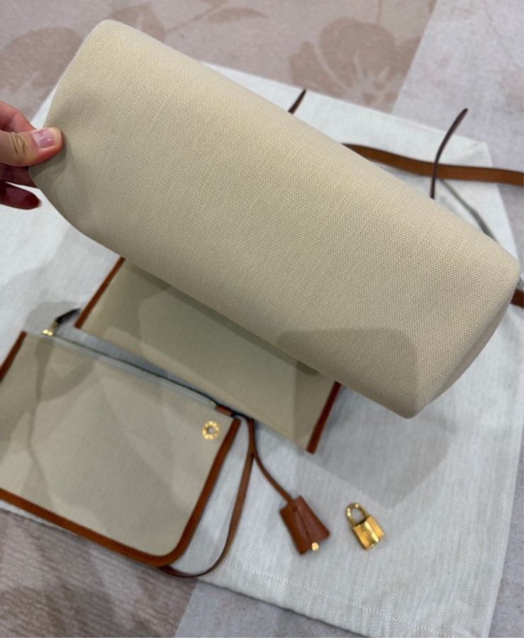 Hermes 愛馬仕金棕金扣herbag31,鎖鑰匙都在,99新好成色,男女都可駕馭-8