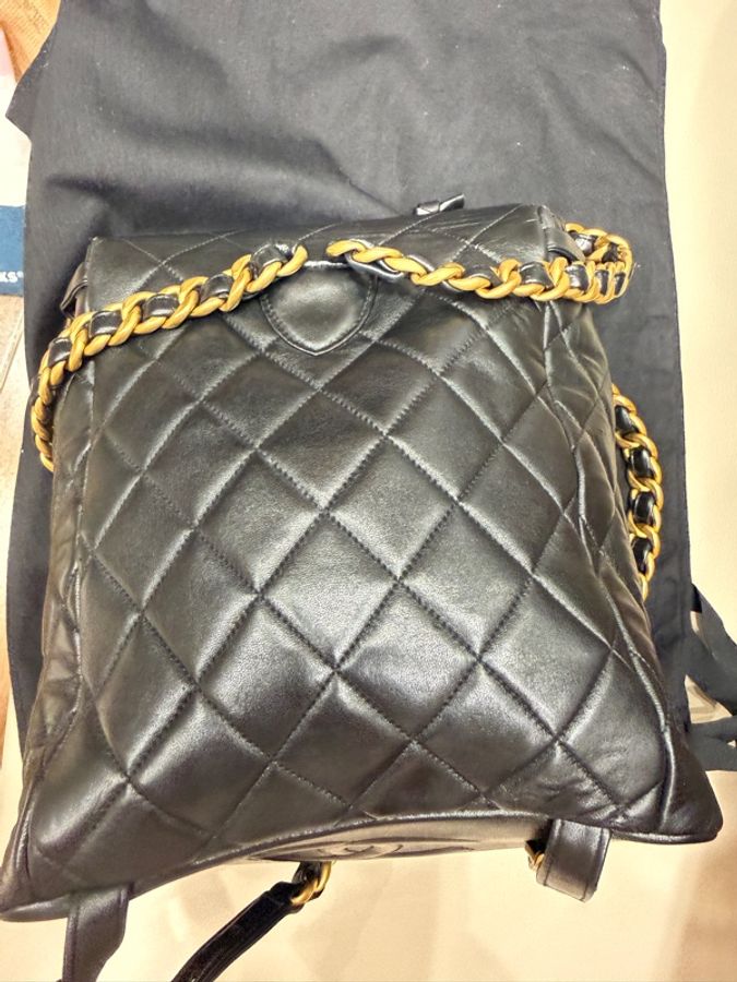 CHANEL Duma vintage 菱格後背包-1