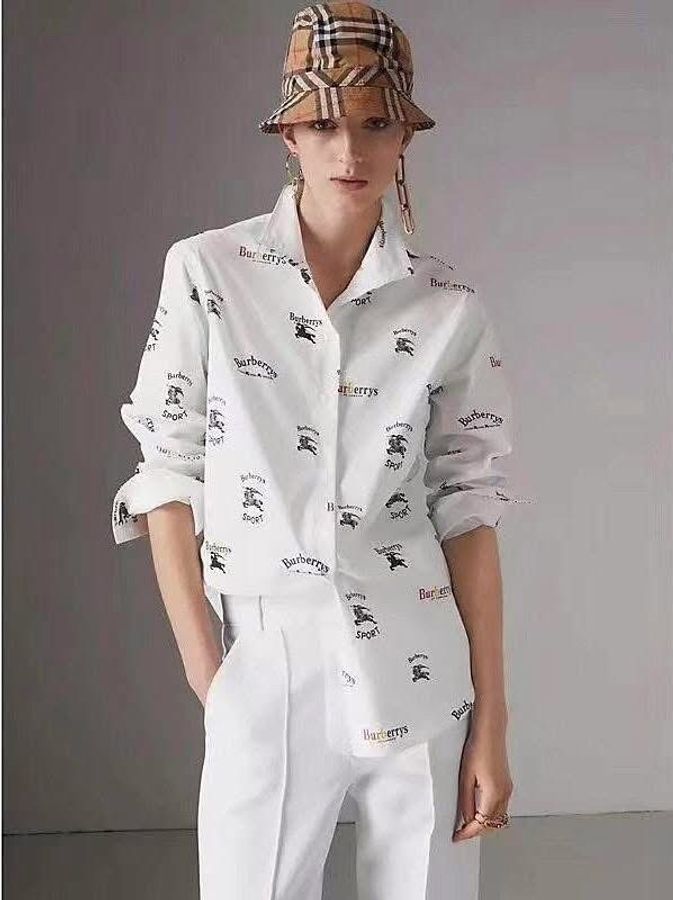 BURBERRY 黑標 字母戰馬彈性襯衫-0