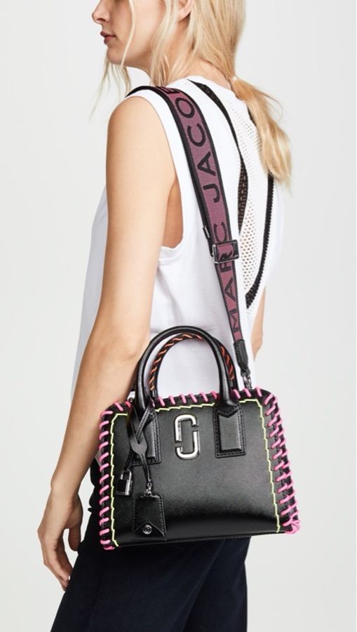 Marc Jacobs MJ 黑色 瑩光 手提包 相機包 斜背包 肩背包-7
