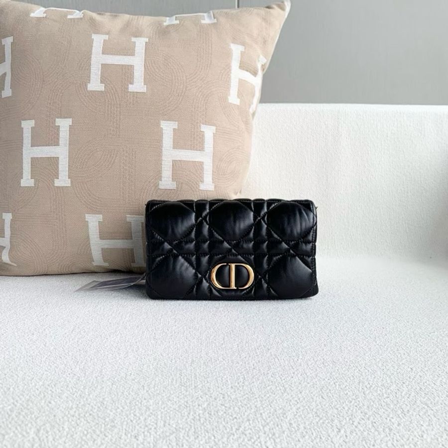 🖤 Dior Caro 黑金藤格紋鍊條包 🖤-1
