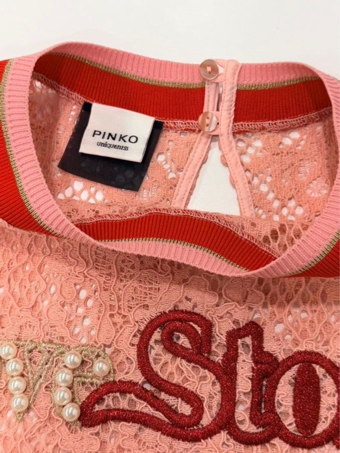 義大利PINKO 蕾絲珍珠洋裝{請自行內搭}-8