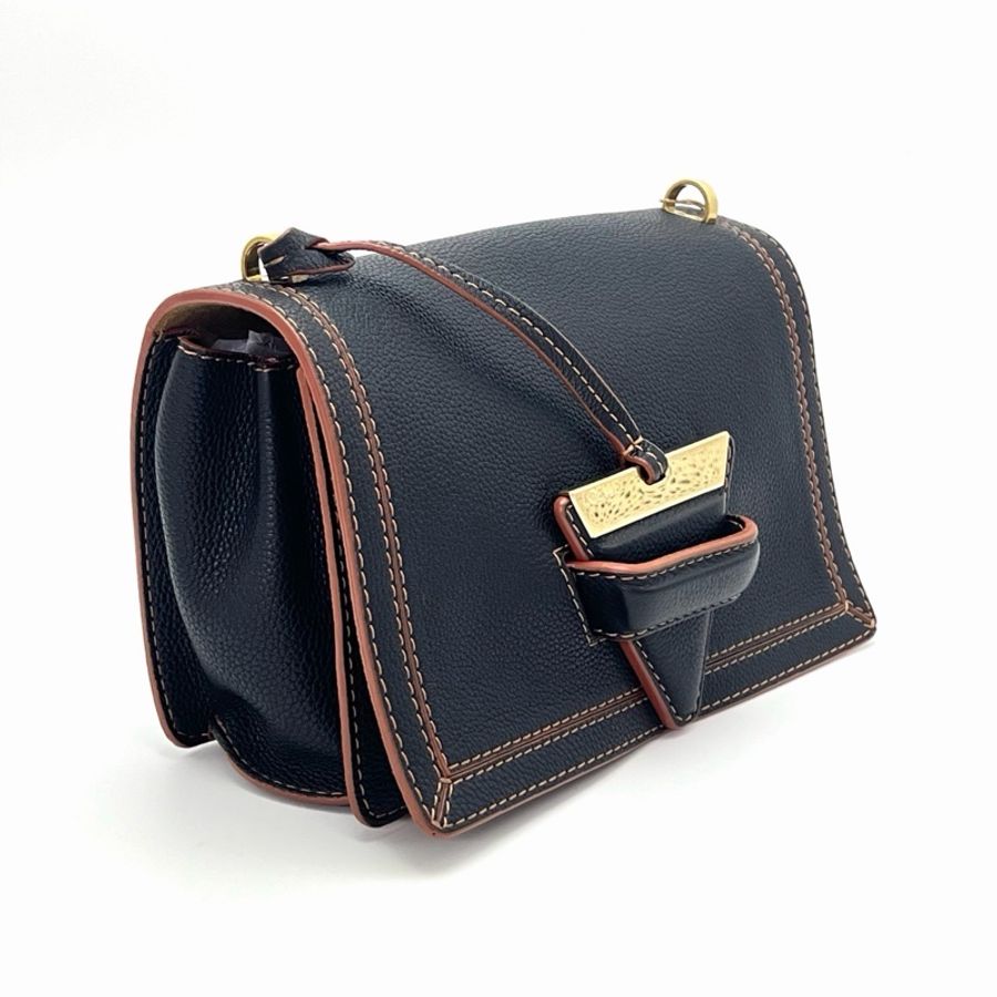🖤 LOEWE Barcelona 黑色肩背斜背三角包 🖤-0