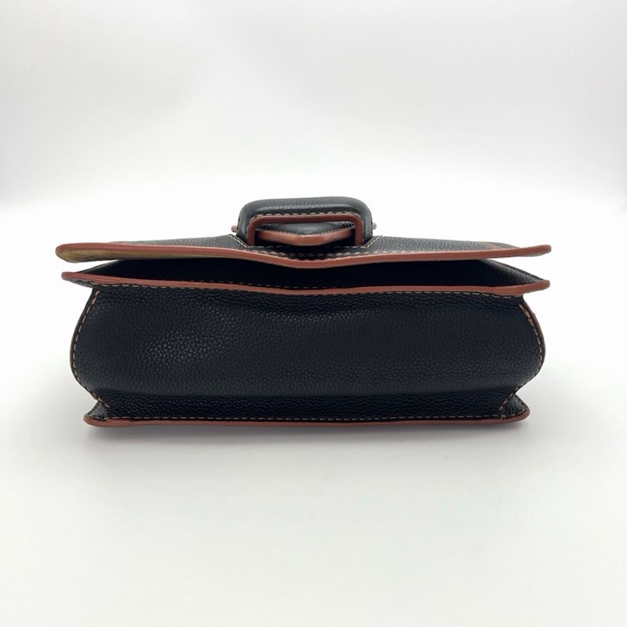 🖤 LOEWE Barcelona 黑色肩背斜背三角包 🖤-7