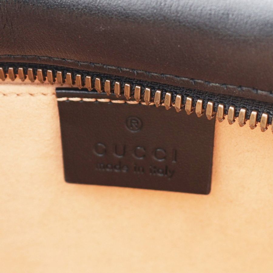 黑色 Matelasse 牛皮 GG Marmont 相機 肩背包【GUCCI 古馳】 447632-3