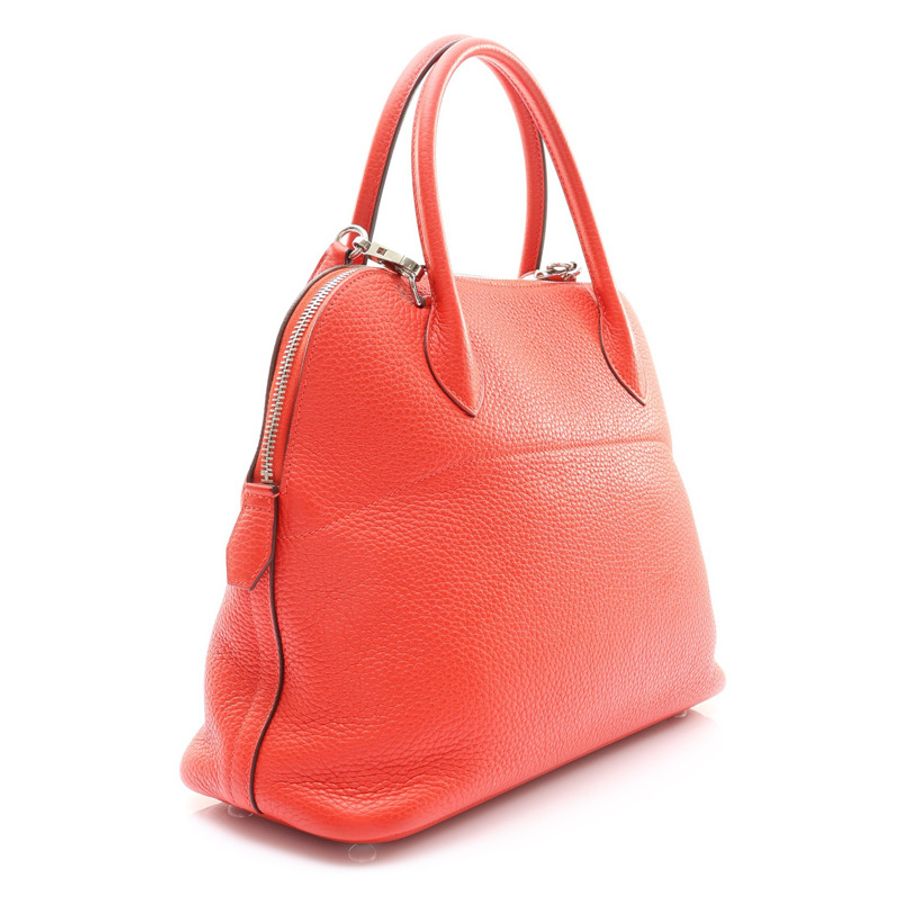 法拉利紅 Clemence牛皮 牛皮 Bolide 31 柏莉包 兩用包 A刻 銀釦【HERMES 愛馬仕】-1