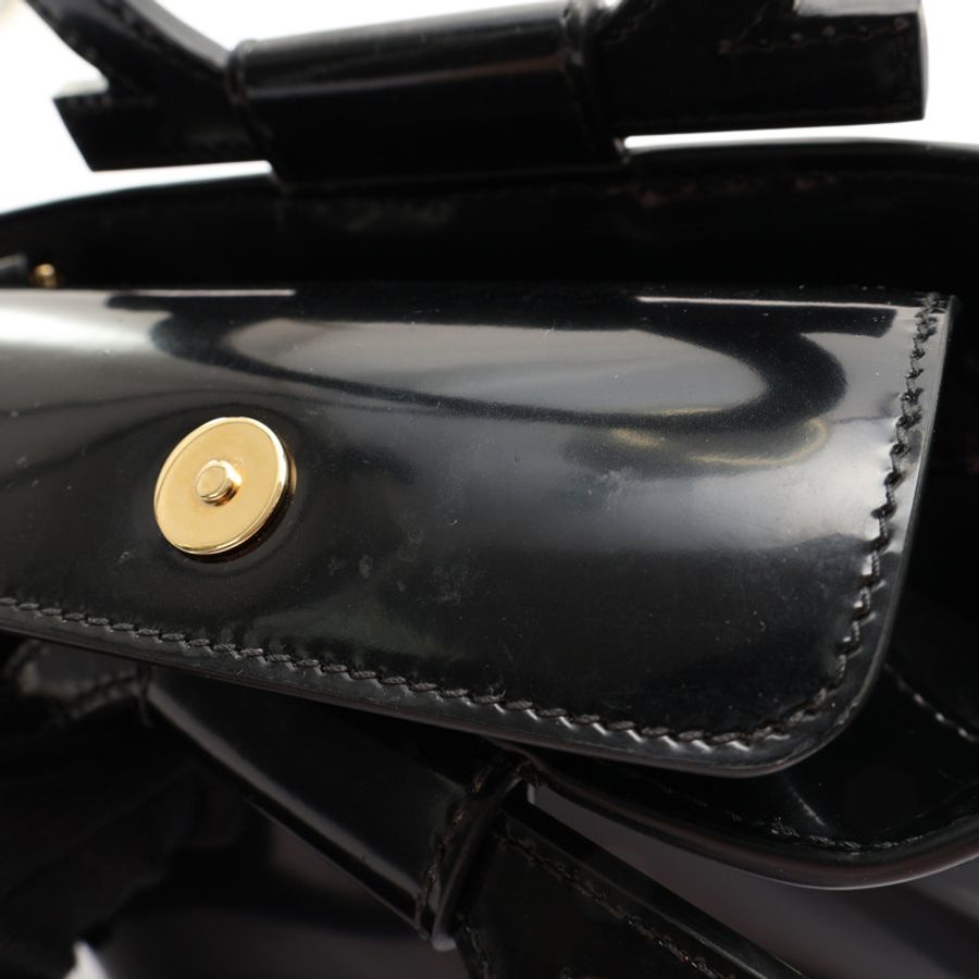 黑色 漆皮 Gancini Mini 兩用包【Salvatore Ferragamo 費拉格慕】 220957-10