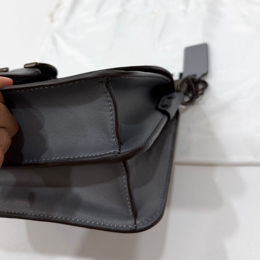 《仙闆名牌精品》Coach Beat 灰 馬鞍包 手提包 肩背包 斜背包 側背包-14