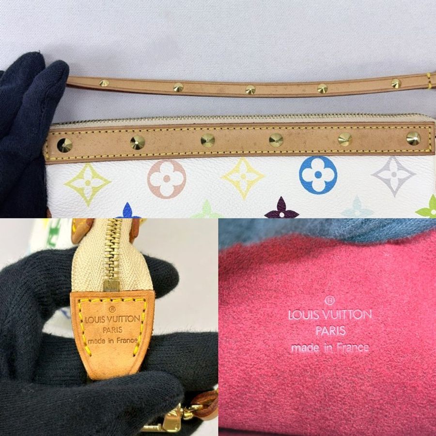 LV 聯名村上隆白三彩麻將包-6