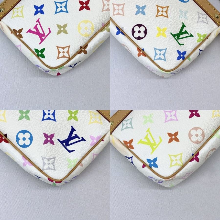 LV 聯名村上隆白三彩麻將包-8