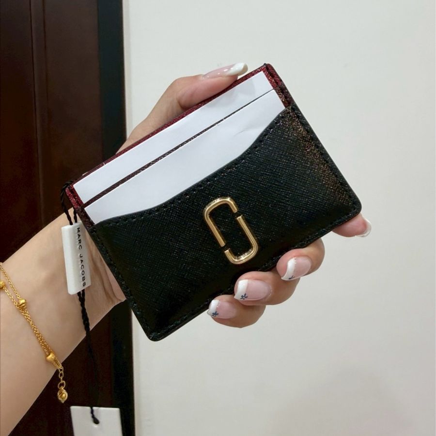 MARC JACOBS MJ 黑金 卡夾 信用卡卡夾 皮夾 卡包 名片夾-0