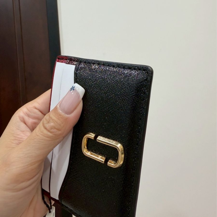 MARC JACOBS MJ 黑金 卡夾 信用卡卡夾 皮夾 卡包 名片夾-5