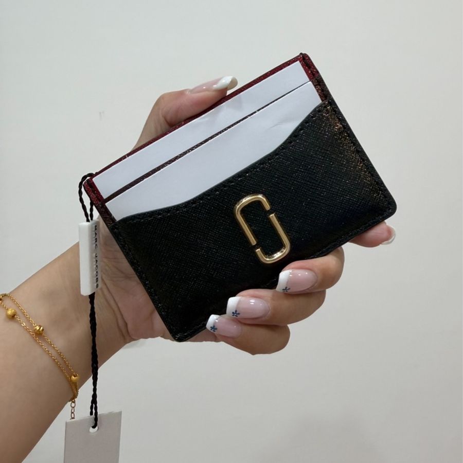 MARC JACOBS MJ 黑金 卡夾 信用卡卡夾 皮夾 卡包 名片夾-8