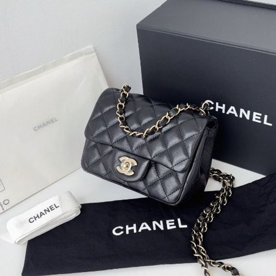 閒置新 香奈兒/Chanel 黑金CF方胖子 芯片款-3