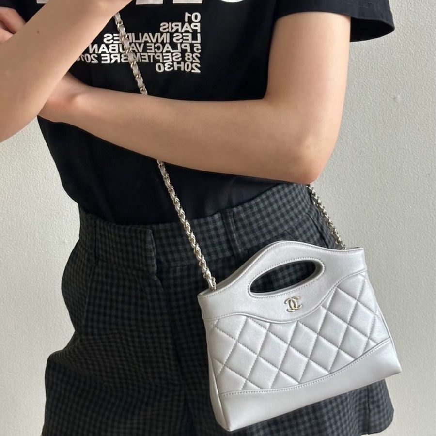 ෆ Chanel 31bag nano灰色🈶購證-7