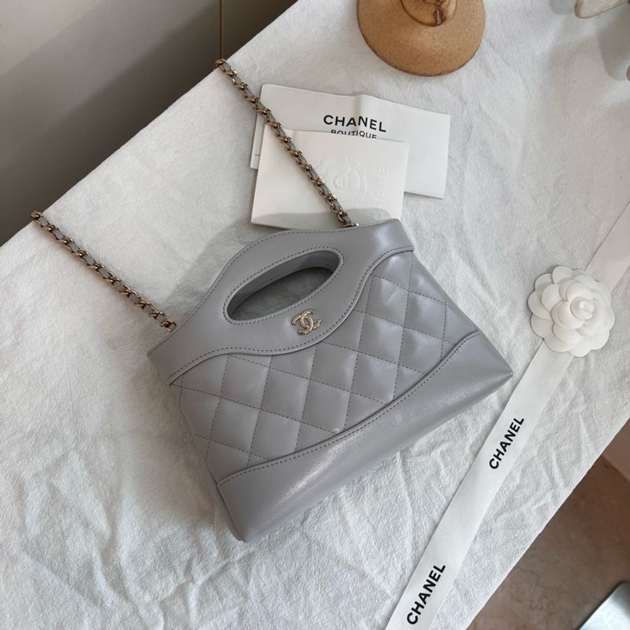 ෆ Chanel 31bag nano灰色🈶購證-9