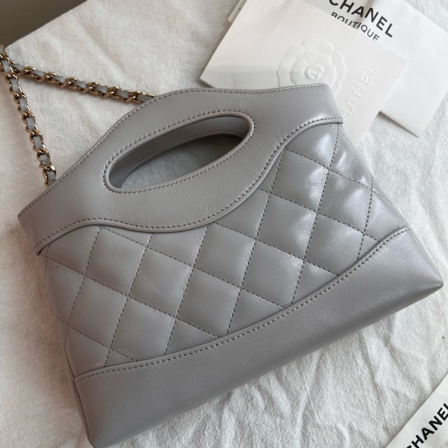 ෆ Chanel 31bag nano灰色🈶購證-14