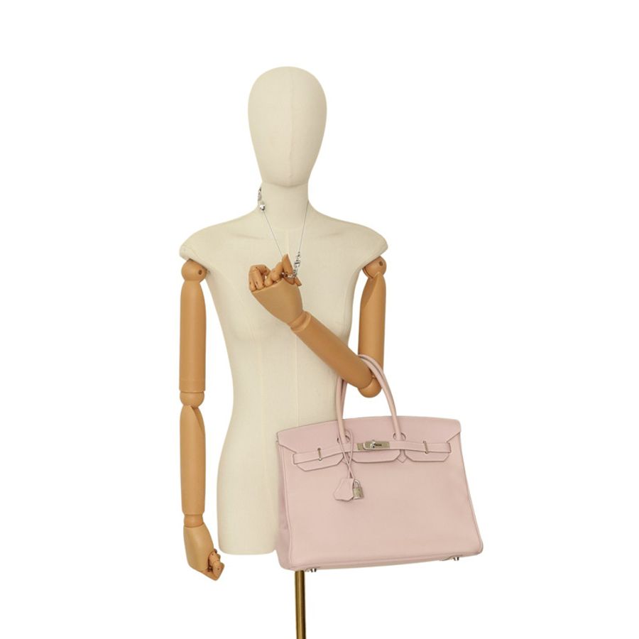 夢幻紫 Swift 牛皮 Birkin 35 柏金包 手提包 口K刻 銀釦【HERMES 愛馬仕】-6