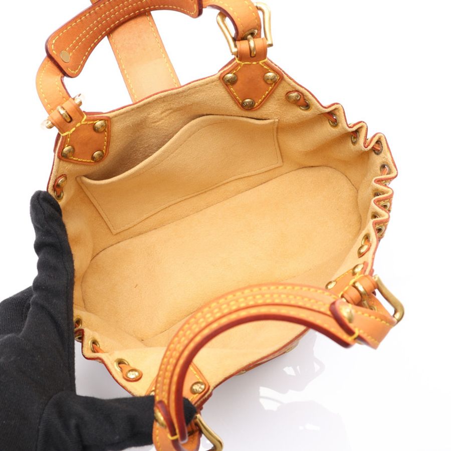 棕色 原花 帆布 Theda PM 手提包【LOUIS VUITTON LV 路易威登】 M92399-4