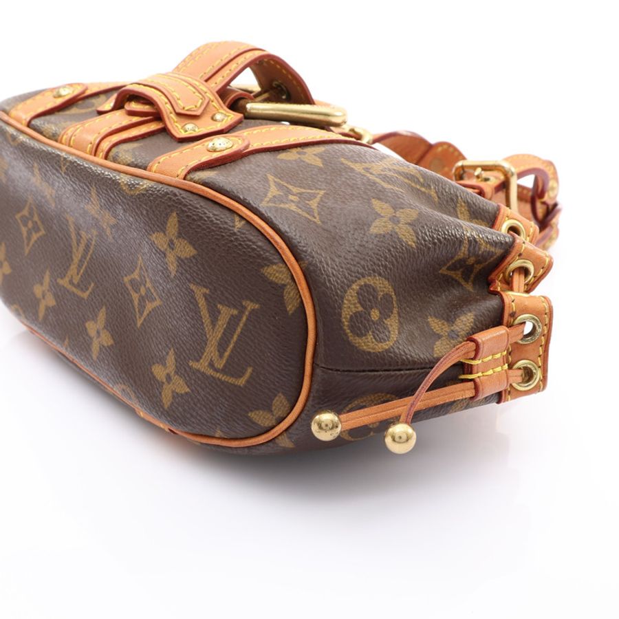 棕色 原花 帆布 Theda PM 手提包【LOUIS VUITTON LV 路易威登】 M92399-8