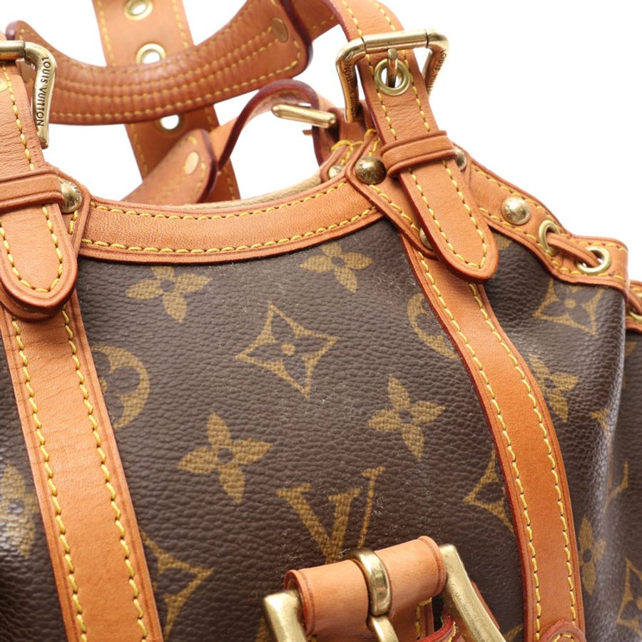 棕色 原花 帆布 Theda PM 手提包【LOUIS VUITTON LV 路易威登】 M92399-9
