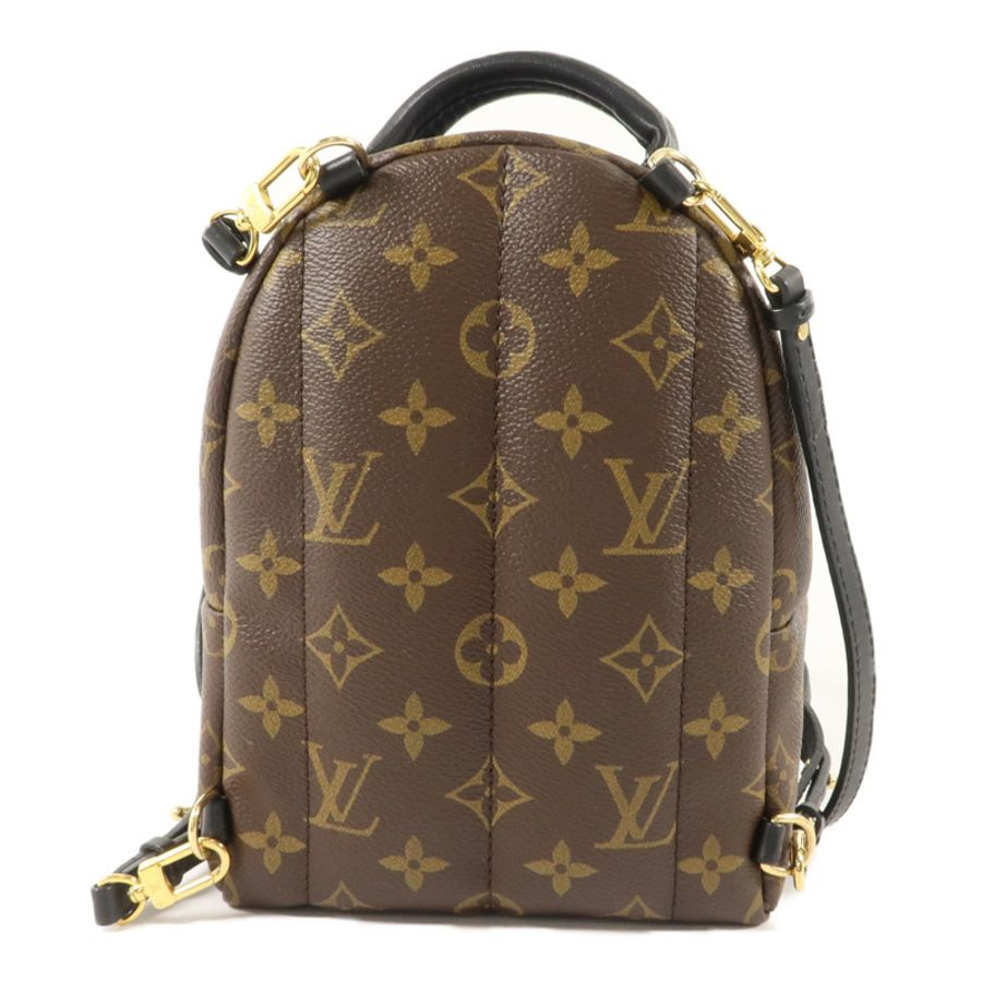 LOUIS VUITTON Monogram Palm Springs金扣背包棕色-1