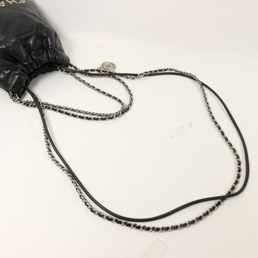 CHANEL 牛皮皮革Chanel 22 Mini鏈帶手挽肩背兩用袋-7