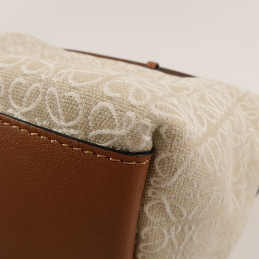 LOEWE 帆布Small Cubi手挽袋-14