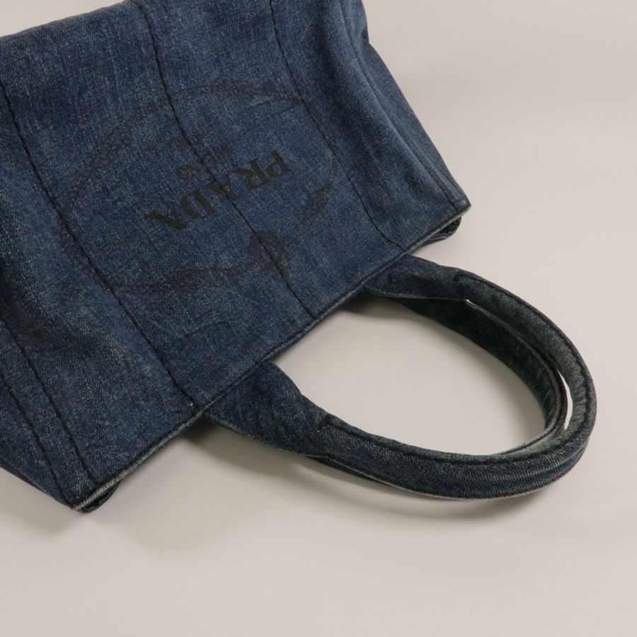PRADA 牛仔布Tote Bag手挽袋-9