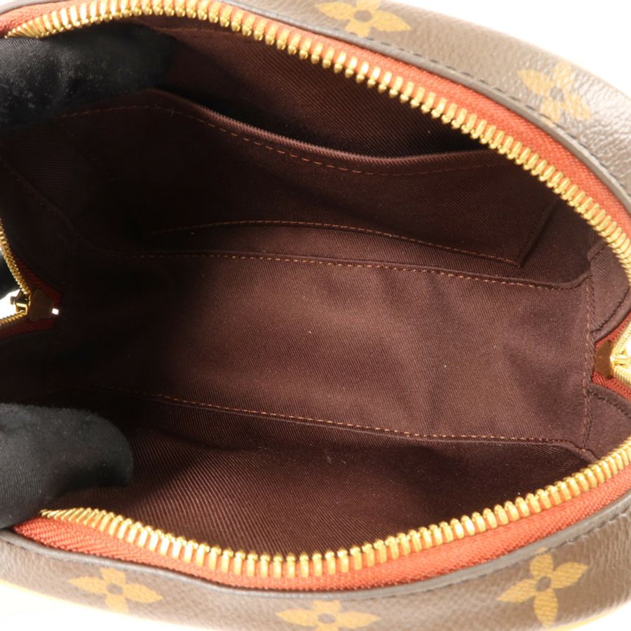 LOUIS VUITTON Monogram Deauville Mini金扣肩背袋棕色-4