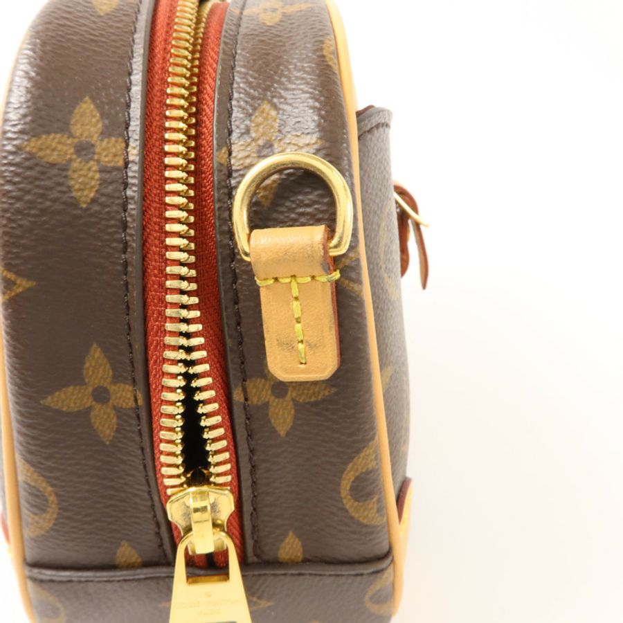 LOUIS VUITTON Monogram Deauville Mini金扣肩背袋棕色-14