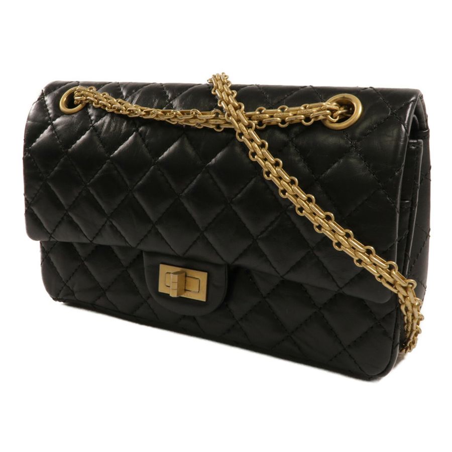 CHANEL 牛皮皮革2.55 Small鏈帶手挽肩背兩用袋-1